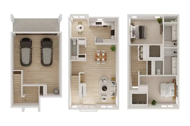 B3TB- Townhome T-2702T floor plan